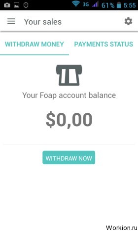 Продажа фотографий через Foap