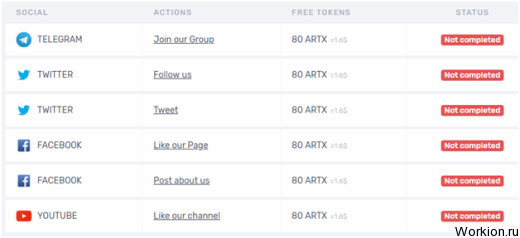 Бесплатные токены за регистрацию в Bounty ICO