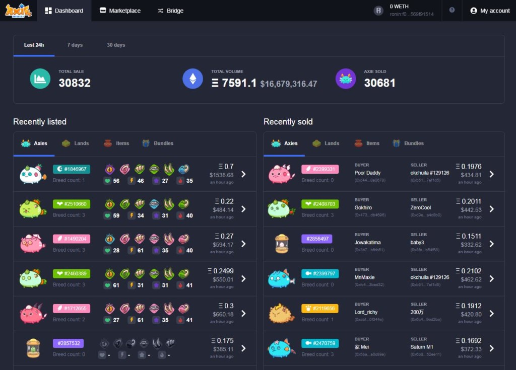 Marketplace Axieinfinity