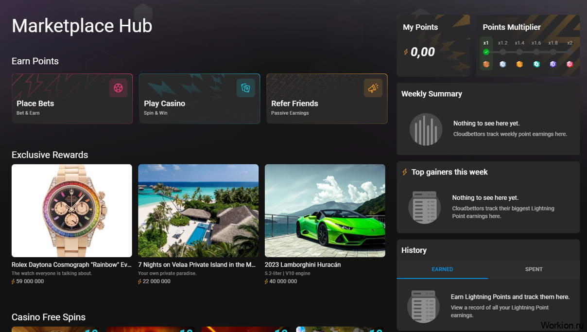 Магазин Cloudbet